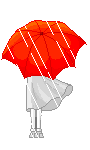 donna con ombrello rosso gif