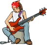 gif ragazza che suona la chitarra