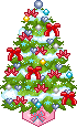 albero di Natale con fiocchi