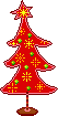 albero di Natale rosso