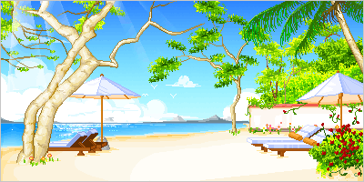 Paesaggio animato spiaggia