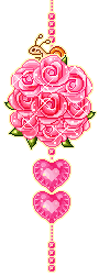 pendente mazzo di rose rosa