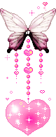 farfalla cuore rosa