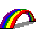L'arcobaleno con i suoi colori è simbolo della pace