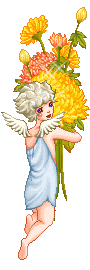 putto con fiori
