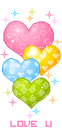 palloncini cuori colorati