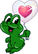 draghetto con cuore palloncino