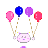 kao con palloncini