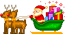 babbo natale con slitta