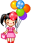 bambina con palloncini