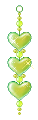 pendente cuori verdi
